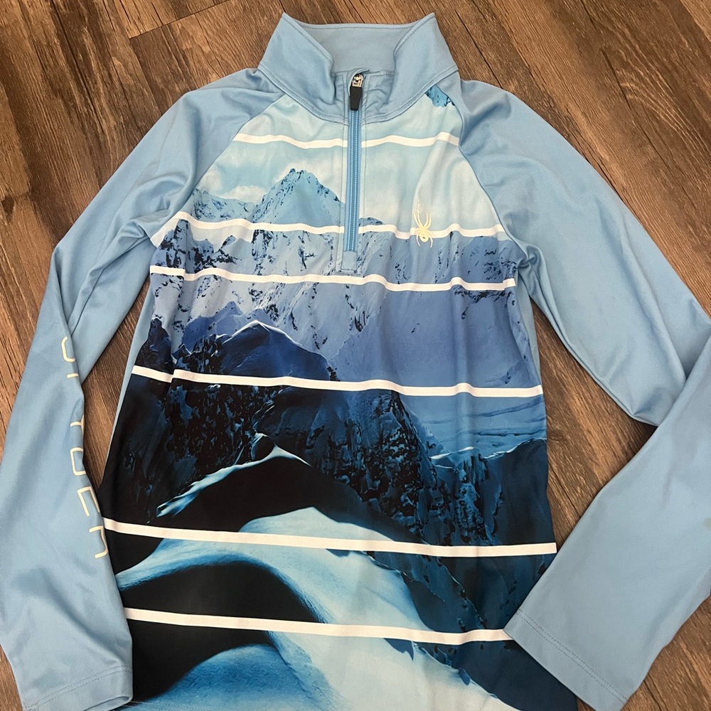 Spyder Light Blue Quarter-Zip Pullover